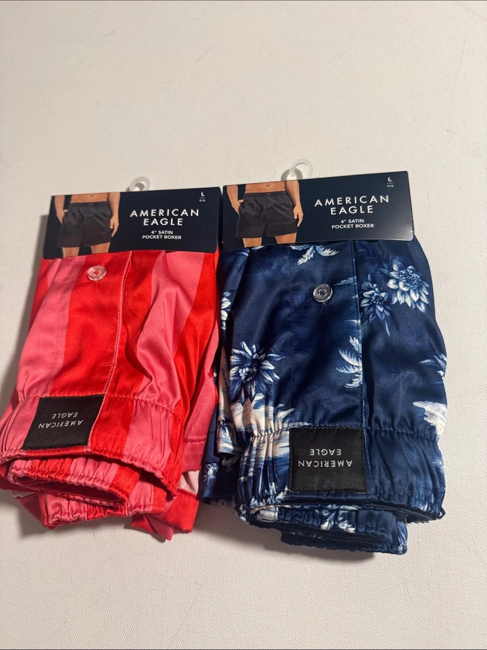 Satin Boxers Mens Large 2 Pack American Eagle